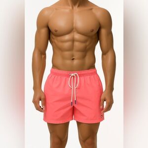 Vibrant Pink Swim Trunks for Men